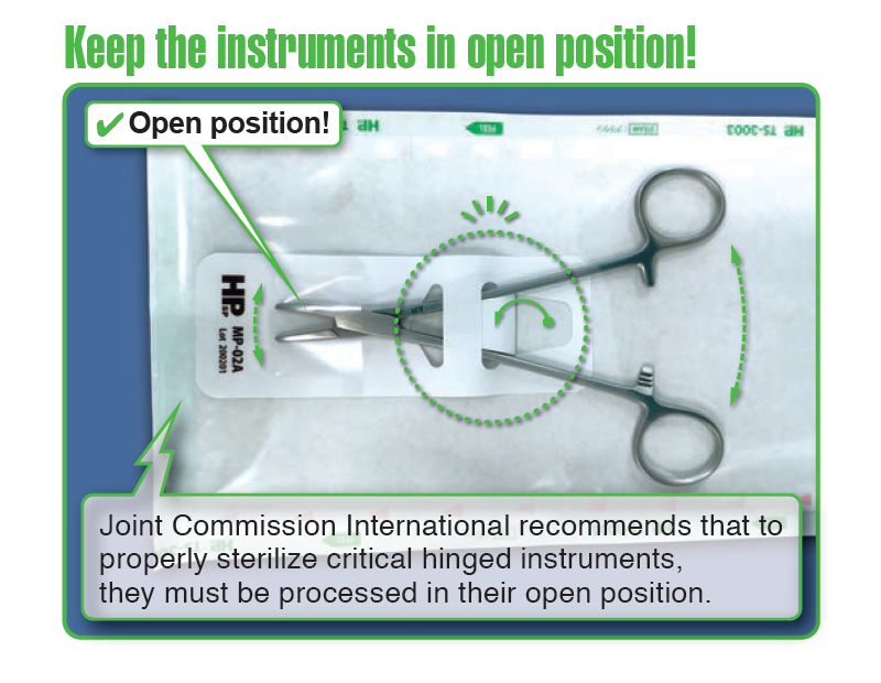 Instrument fixing sheet for sterilization