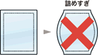 被リネンやガーゼなど、蒸気の浸透が難しいとされる物を詰めすぎない。