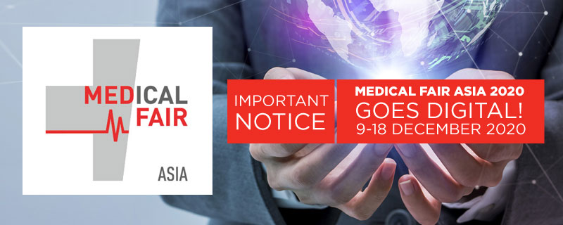 Come to see us at MEDICAL FAIR ASIA 2020