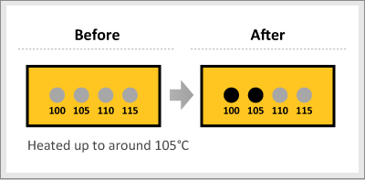 Specially designed label for vaccum condition from 1Pa to the atmospheric pressure